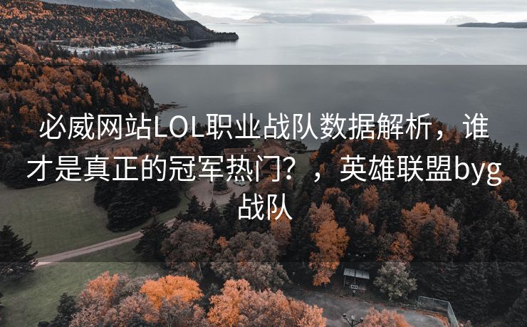 必威网站LOL职业战队数据解析，谁才是真正的冠军热门？，英雄联盟byg战队